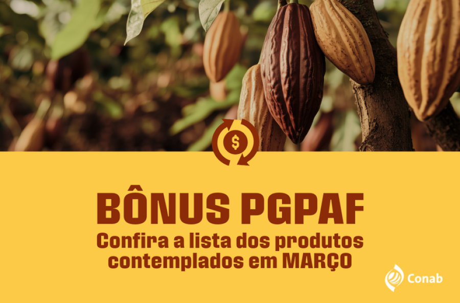 Cacau e tomate passam a integrar lista de produtos contemplados com bônus do PGPAF em março